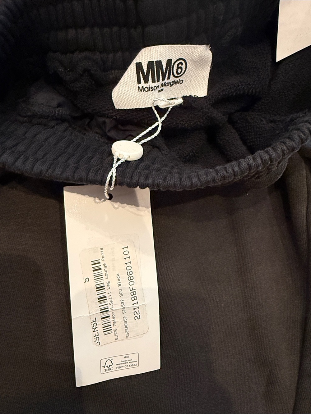MM6 Margiela sweatpants with slits. Faded black, in some places has a brown tone - Picture 5 of 7